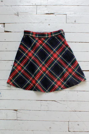 Alicia Plaid Mini Skirt M