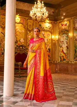 Beautiful Designer Occasion Wear Banarasi Silk Weaving Work Saree