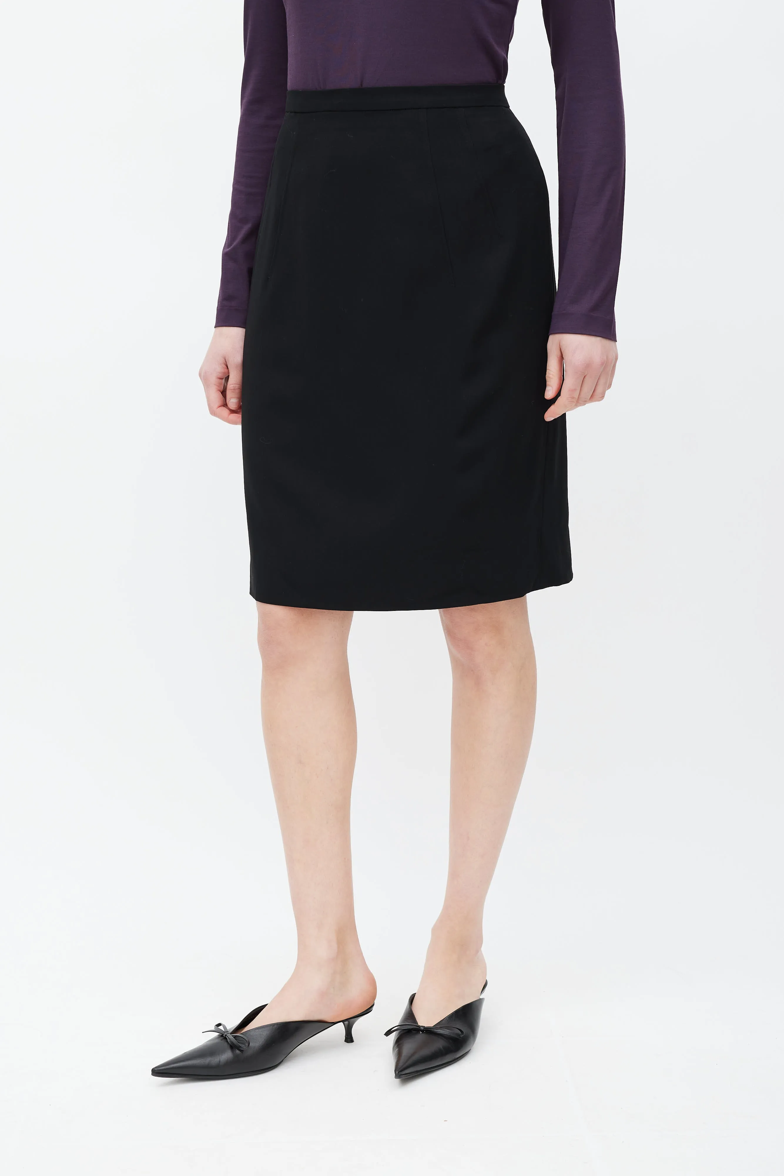 Black Wool Skirt