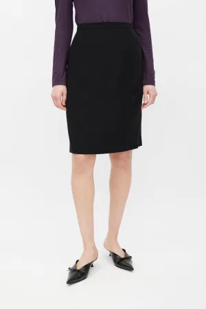Black Wool Skirt