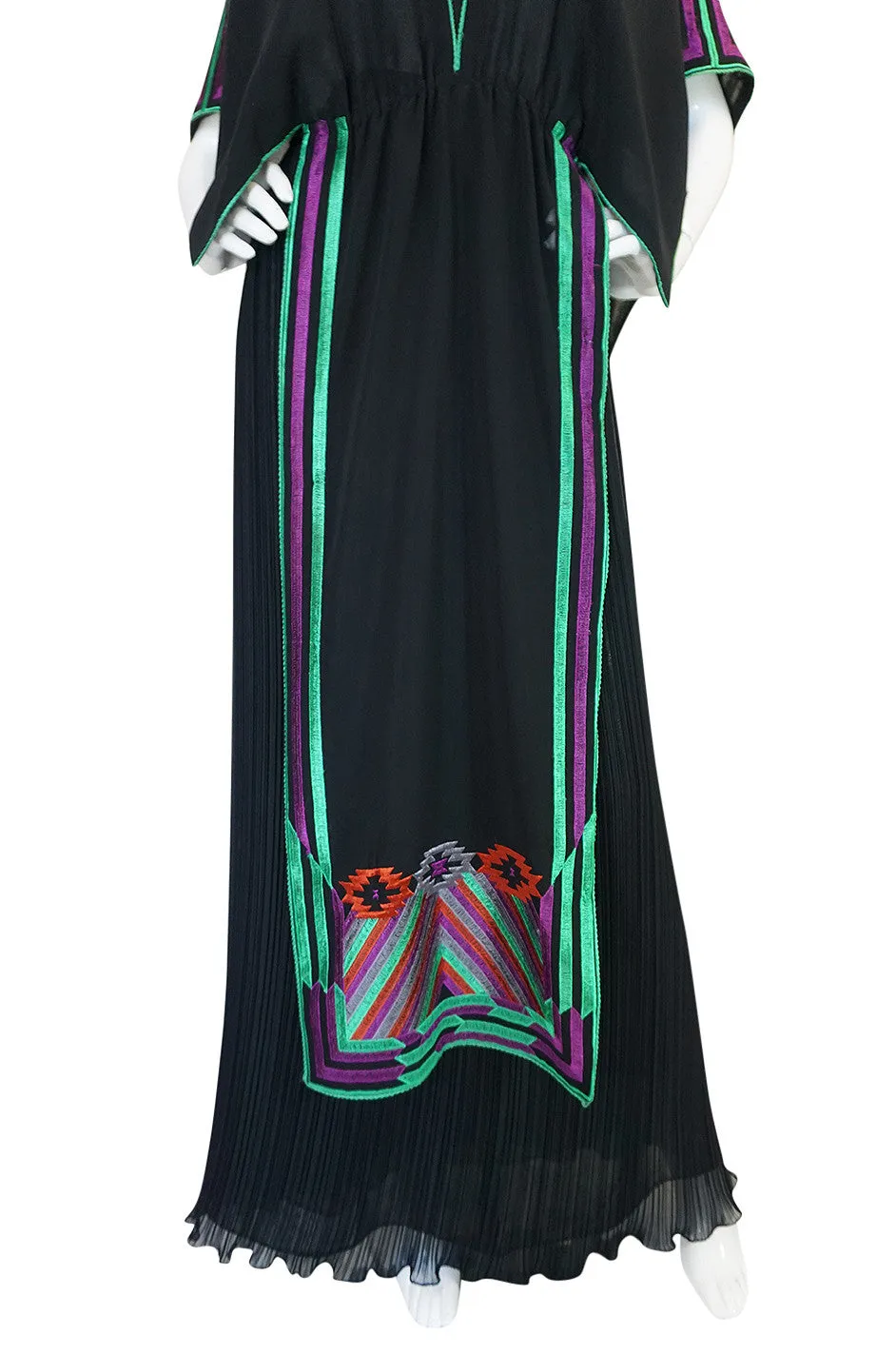 c1970-74 Janice Wainwright Embroidered Caftan Tabard & Skirt Set
