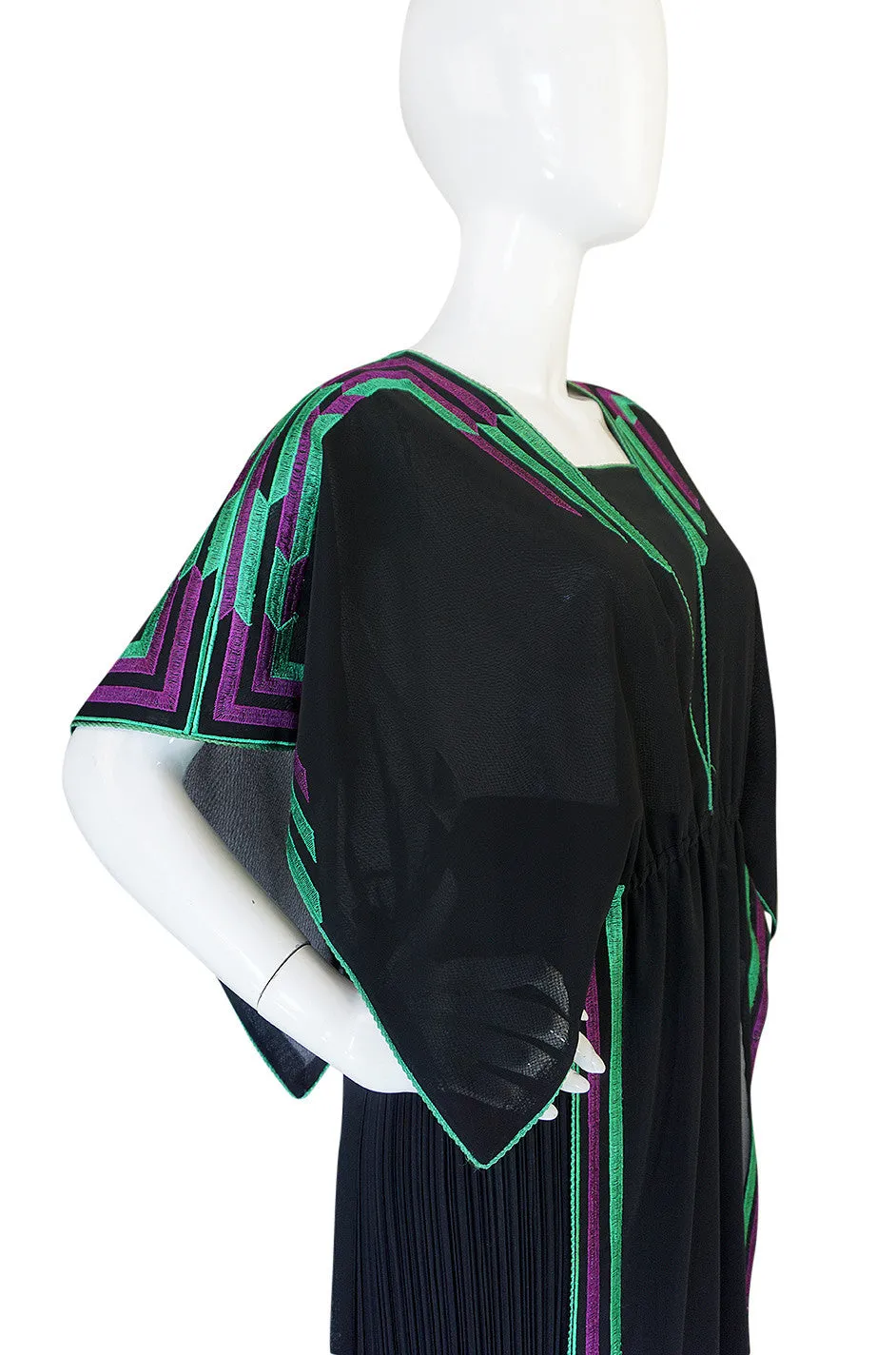 c1970-74 Janice Wainwright Embroidered Caftan Tabard & Skirt Set