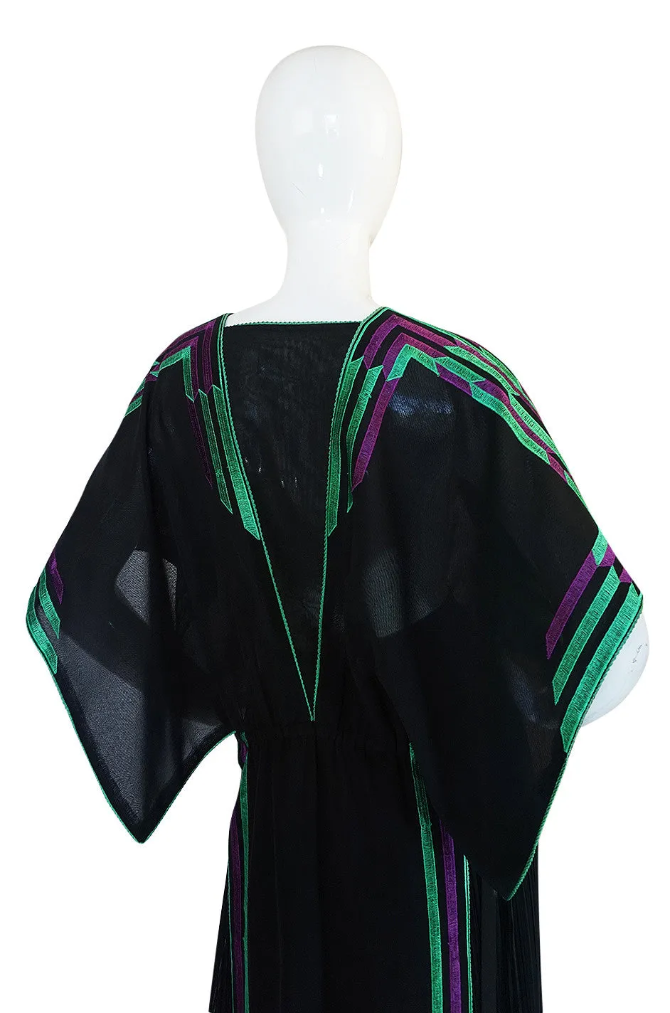 c1970-74 Janice Wainwright Embroidered Caftan Tabard & Skirt Set