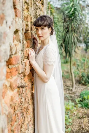 Ceara, Single Layer Tulle Chapel Length Veil