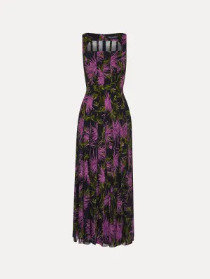 Chrysanthemum Chiffon Inset Dress