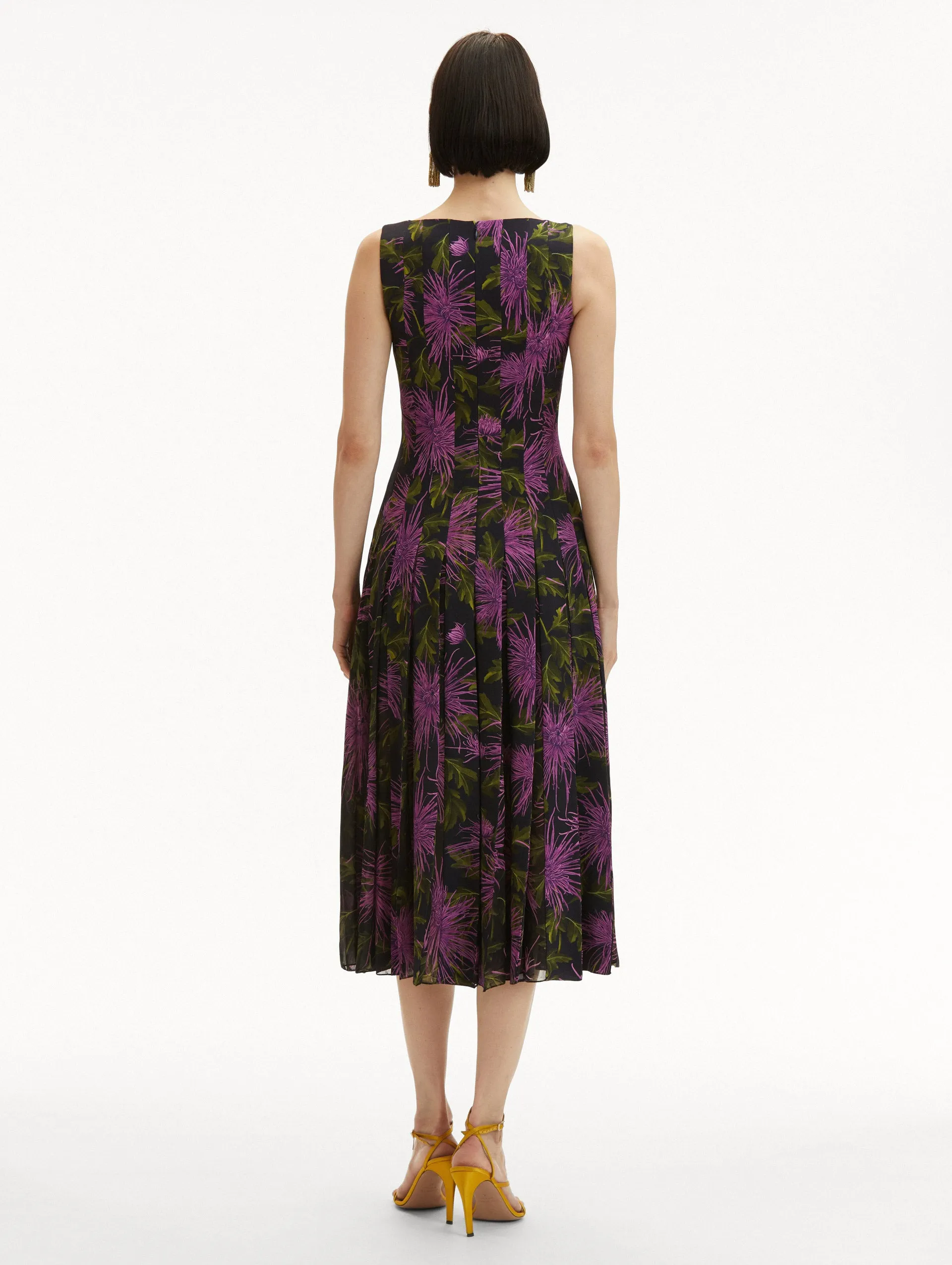 Chrysanthemum Chiffon Inset Dress