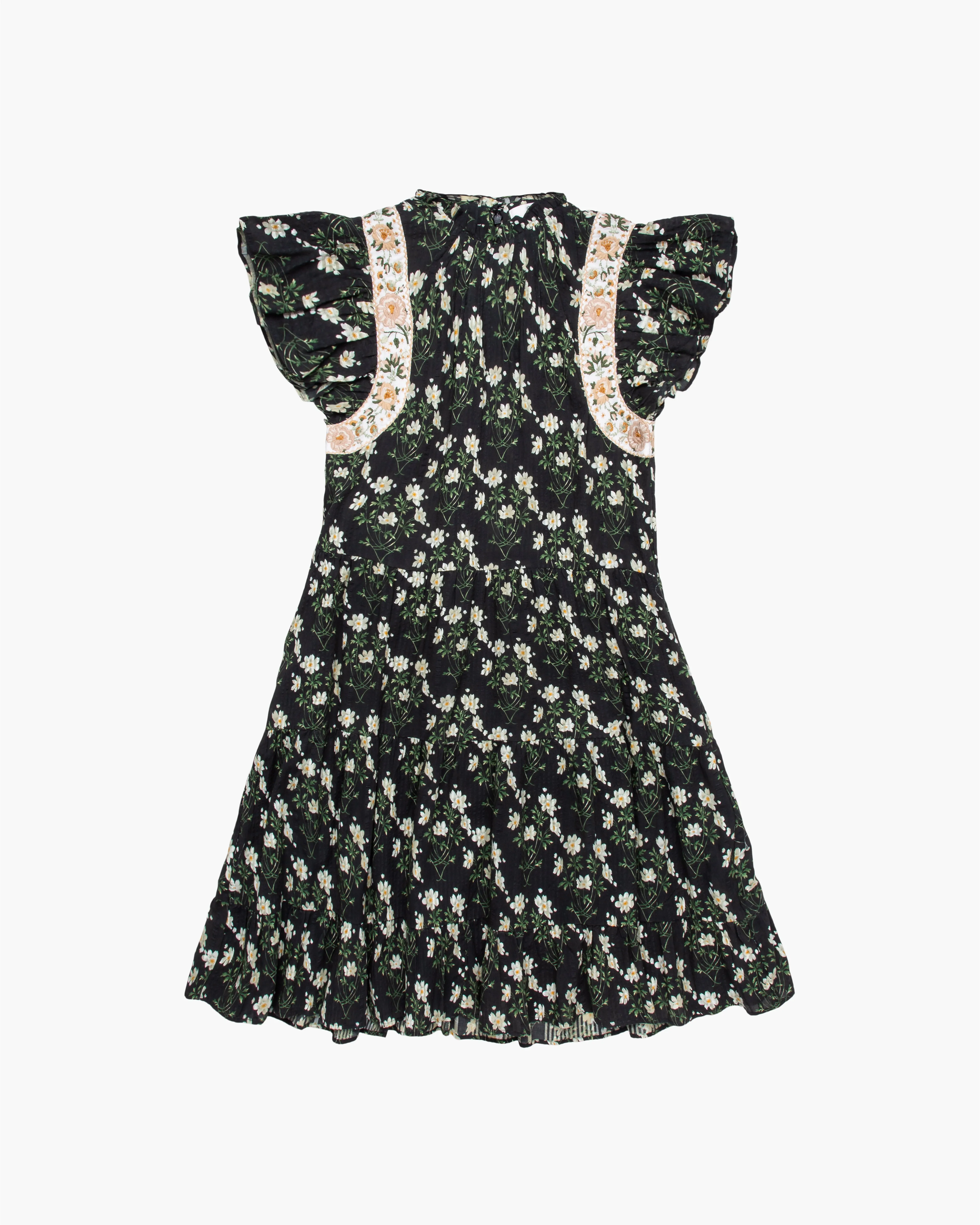 Elizabeth Print Mini Flutter Dress