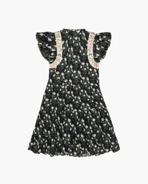 Elizabeth Print Mini Flutter Dress