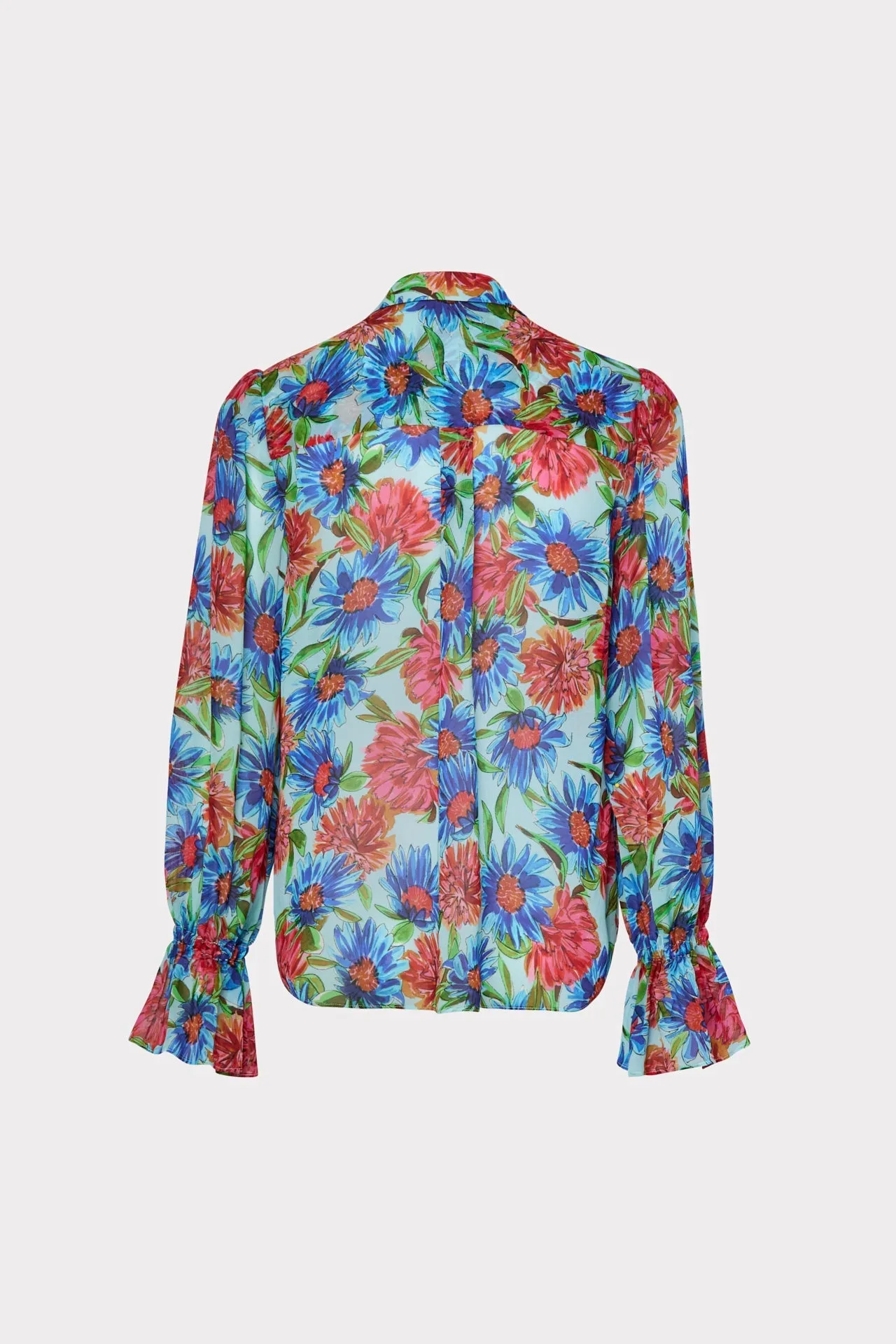 Elysa Painted Dahlia Button Down Top