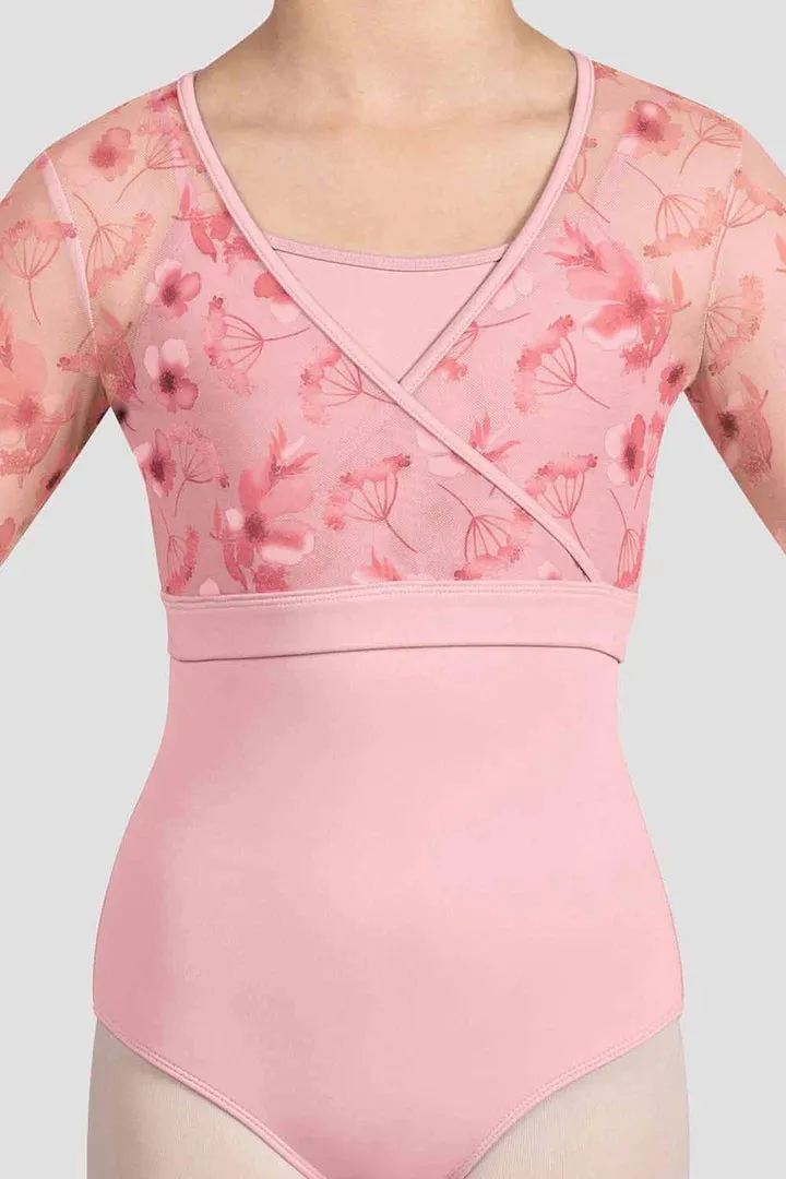 Girls Isobel Floral 3/4 Sleeve Top Pink