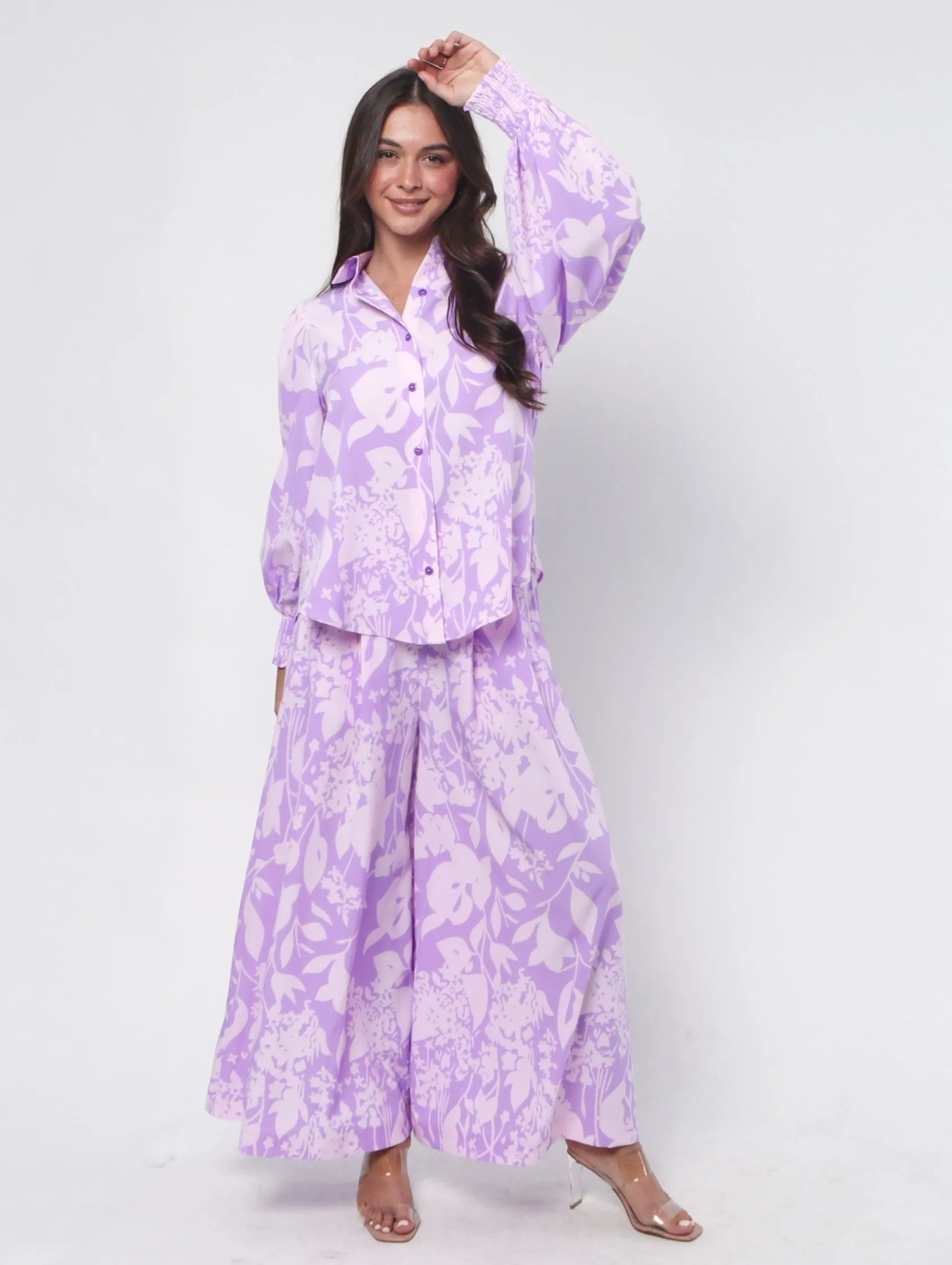 Kate Shirt - Purple Print