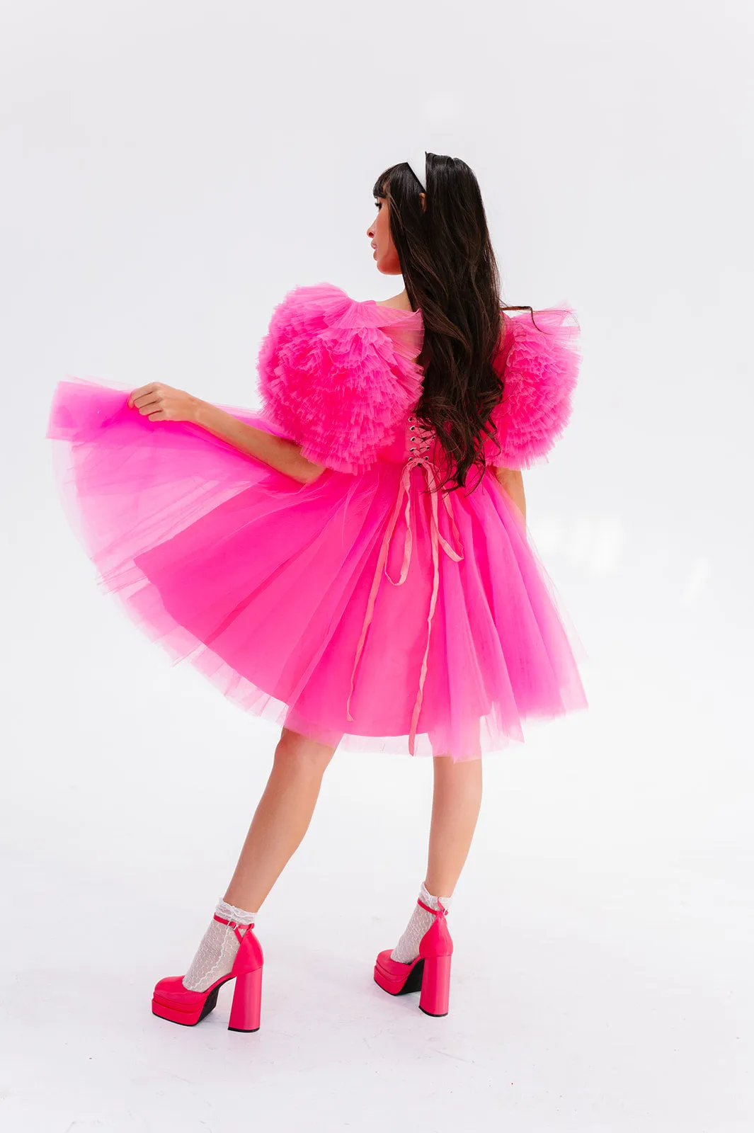 Skipper Gown - Hot Pink