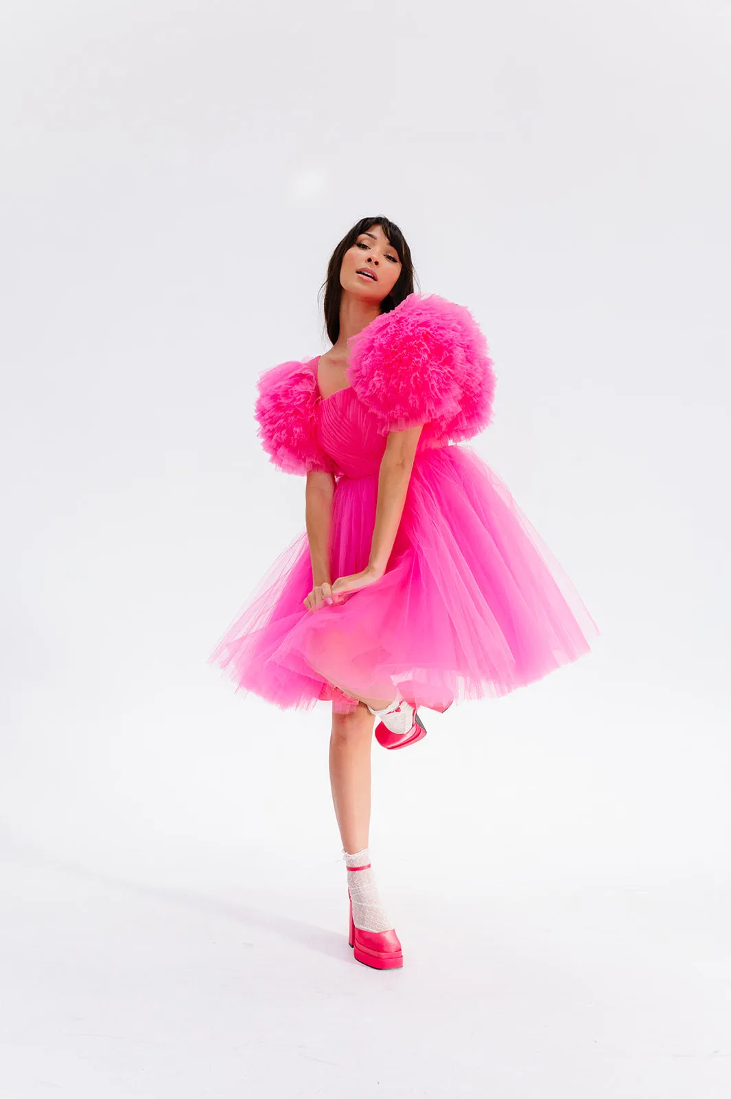 Skipper Gown - Hot Pink