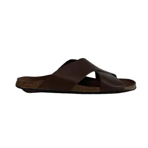 Vachette Marron Slide - Chocolate