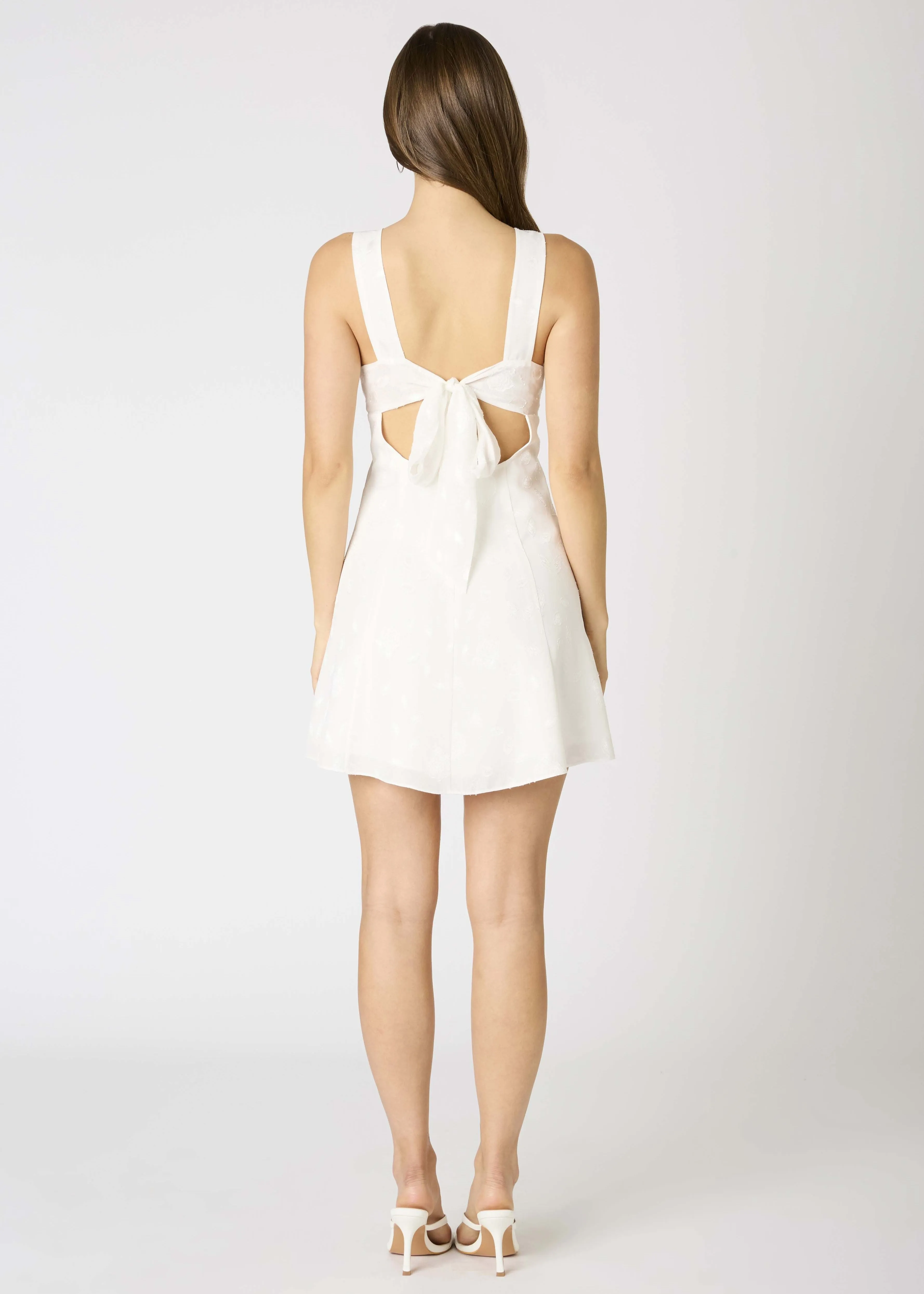 White Charm Tie-Back Dress